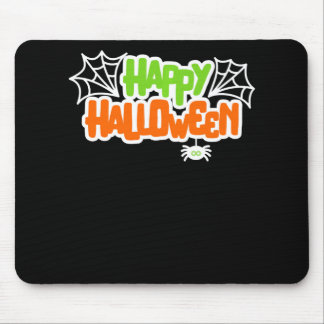 Happy Halloween Colorful Cute Spider Web Mouse Pad