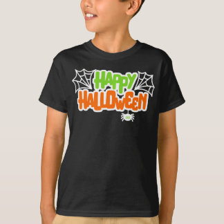 Happy Halloween Colorful Cute Spider Web T-Shirt