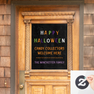 Happy Halloween colorful funny spooky custom text Window Cling