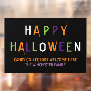 Happy Halloween colorful funny spooky custom Window Cling