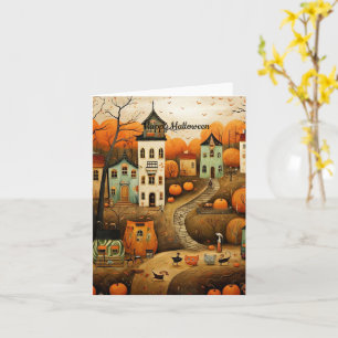 Happy Halloween colorful illustration Card
