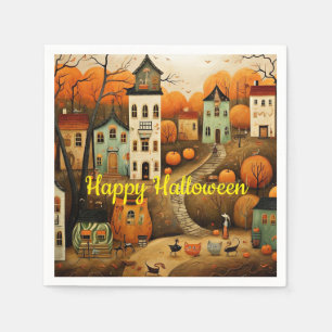 Happy Halloween colorful illustration Napkins