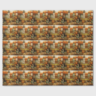 Happy Halloween colorful illustration Wrapping Paper