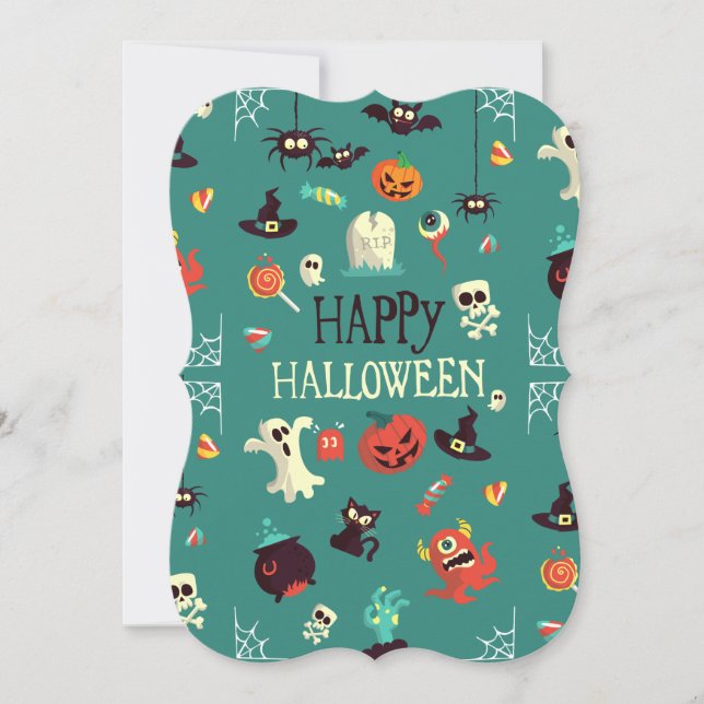 Happy Halloween  Colorful Pattern Card (Front)