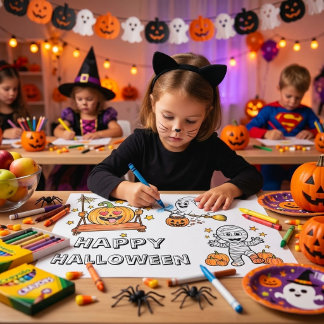 Happy Halloween Coloring Paper Pad