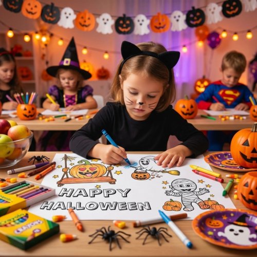 Happy Halloween Coloring  Paper Pad
