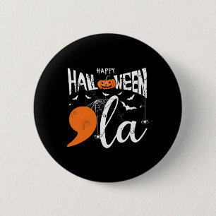 Happy Halloween Comma La Shirt Halloween Costume P Button