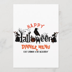 Happy Halloween Concept Design Dinner Menu