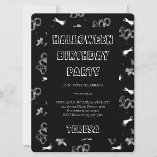 Happy Halloween Costume Birthday Party Invitation