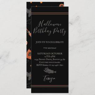 Happy Halloween Costume Birthday Party Invitation