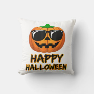 Happy Halloween Costume Funny Pumpkin Men Women Bo Throw Pillow