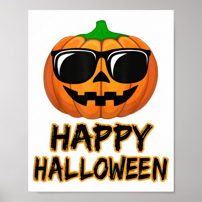 Happy Halloween Costume Funny Pumpkin Poster (Front)