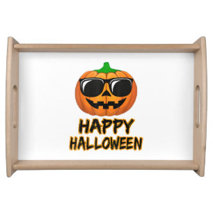 Happy Halloween Costume Funny Pumpkin Serving Tray