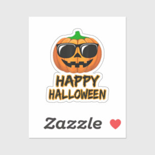 Happy Halloween Costume Funny Pumpkin Sticker