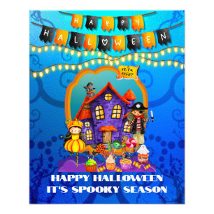 Happy Halloween Costume kids Party Celebration Photo Print