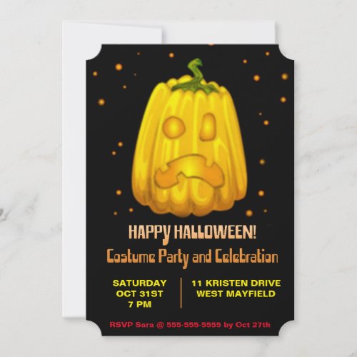 Happy Halloween Costume Party  Celebration Invitation