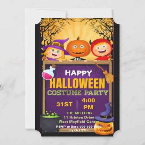 Happy Halloween Costume Party Invitation