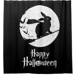 Happy Halloween Costume Witch Rabbit Lover Gift Shower Curtain