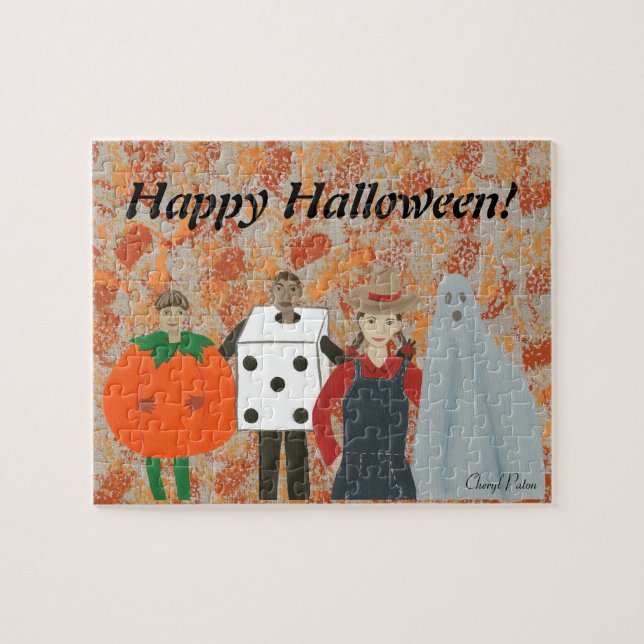 Happy Halloween Costumes Abstract Puzzle (Horizontal)
