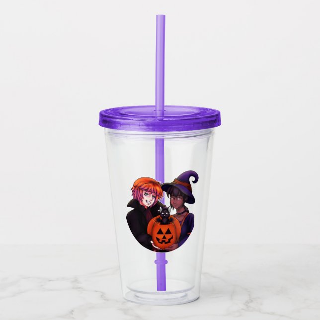 Happy Halloween Costumes Acrylic Tumbler (Front)