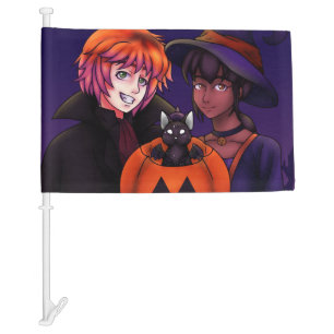 Happy Halloween Costumes Car Flag