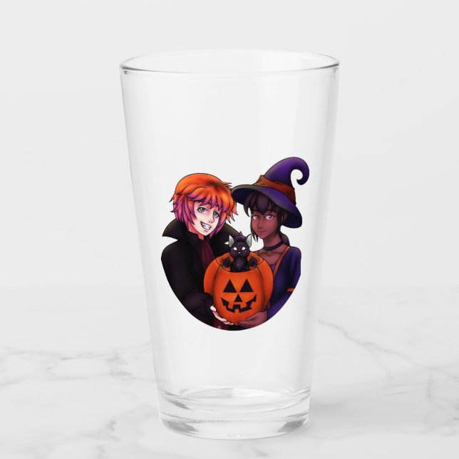 Happy Halloween Costumes Card Glass (Front)