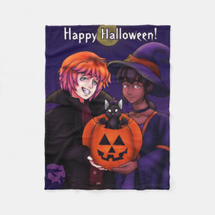 Happy Halloween Costumes Fleece Blanket