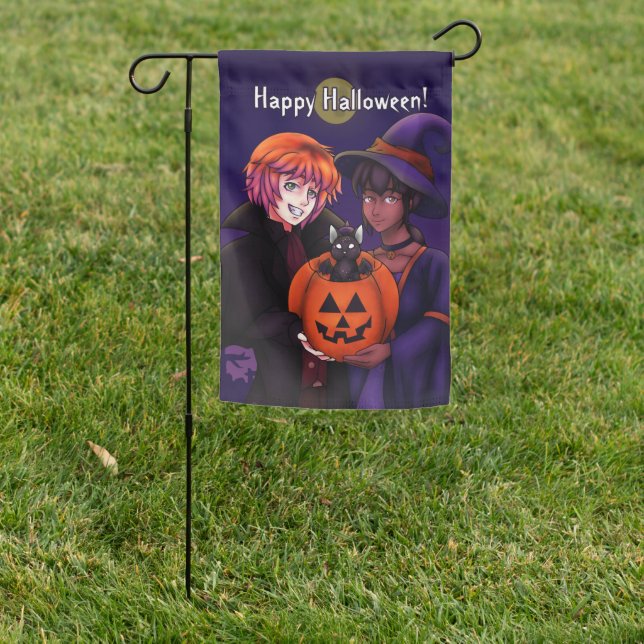 Happy Halloween Costumes Garden Flag (In SItu)