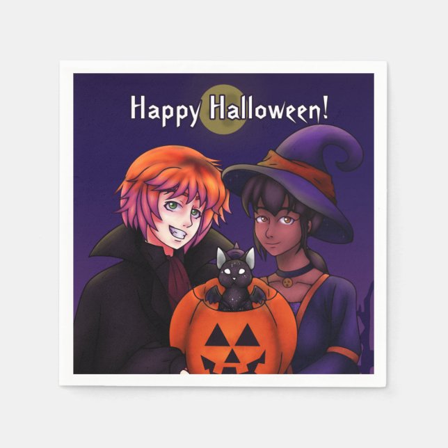 Happy Halloween Costumes Napkins (Front)