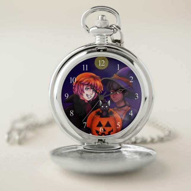 Happy Halloween Costumes Pocket Watch (Inside)