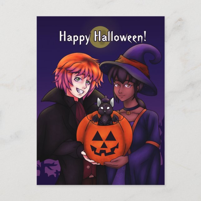 Happy Halloween Costumes Postcard (Front)