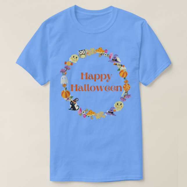 Happy Halloween Cottagecore Vintage Inspired  T-Shirt (Design Front)