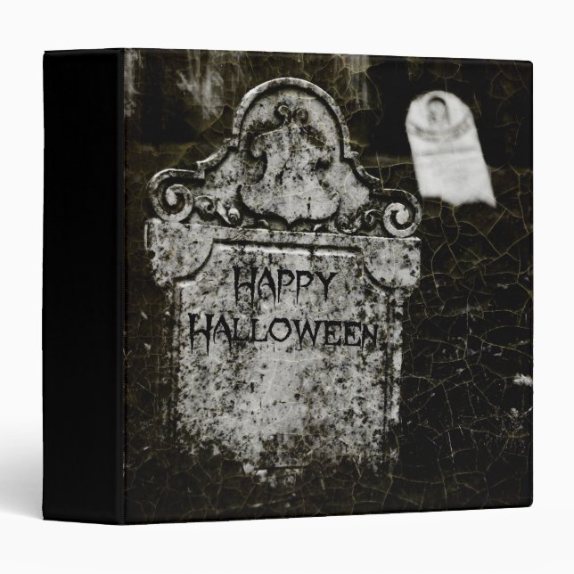 Happy Halloween Creepy Cemetery 1.5" Photo Album Binder (Front/Spine)