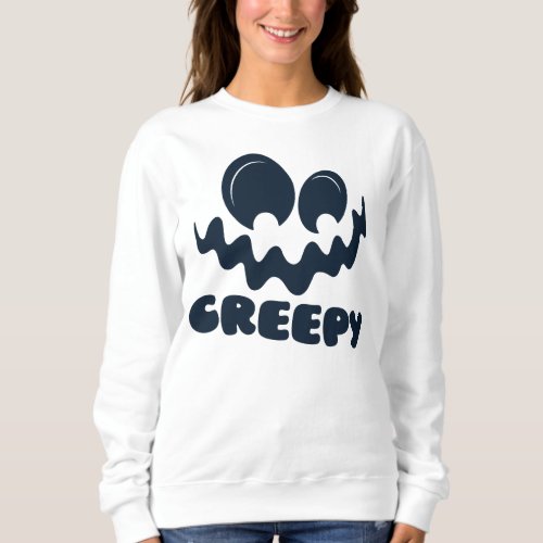 Happy Halloween Creepy Funny Face Sweatshirt