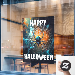 Happy Halloween Creepy Spider  Window Cling