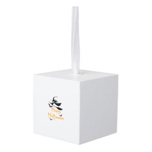 Happy Halloween Cube Ornament