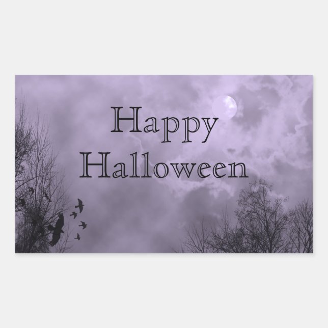 Happy Halloween Custom Haunted Sky Sticker (Front)