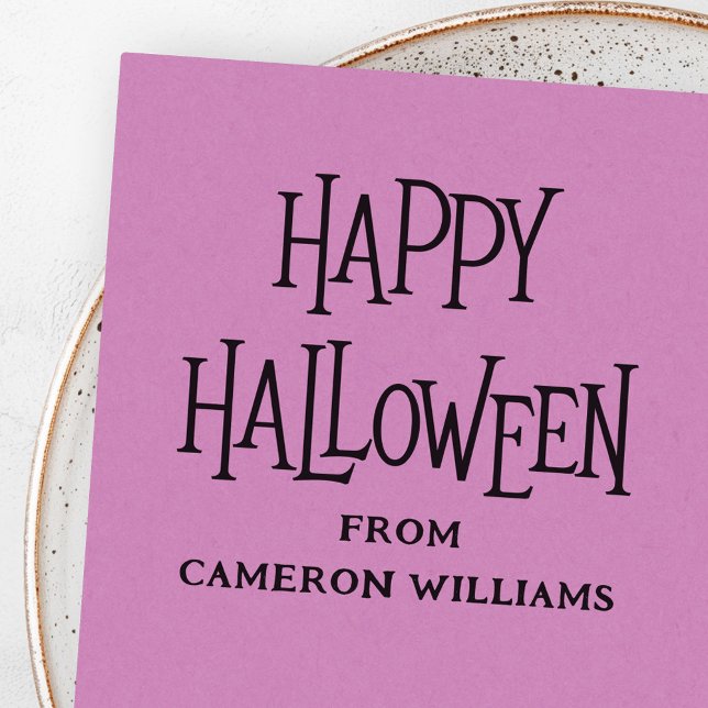 Happy Halloween custom name or text Rubber Stamp (Happy Halloween custom name or text Rubber Stamp)