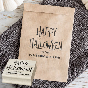 Happy Halloween custom name or text Rubber Stamp