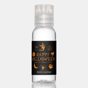 Happy Halloween custom name spooky treats Hand Sanitizer