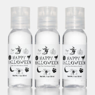 Happy Halloween custom name spooky treats Hand Sanitizer