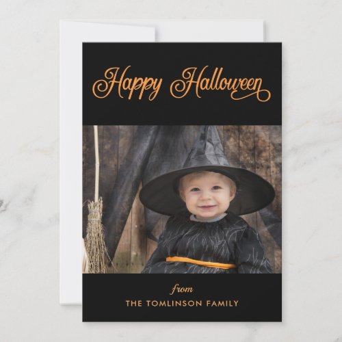 Happy Halloween Custom Photo Card