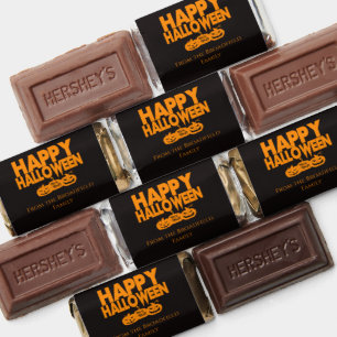Happy Halloween Custom Pumpkins Family Name Party Hershey's Miniatures