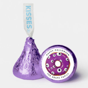 Happy Halloween Custom Purple Monster Donut Hershey®'s Kisses®