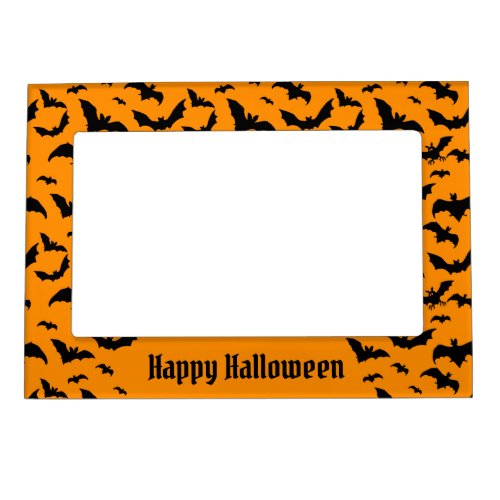 Happy Halloween Customizable Black Bat Magnetic Frame