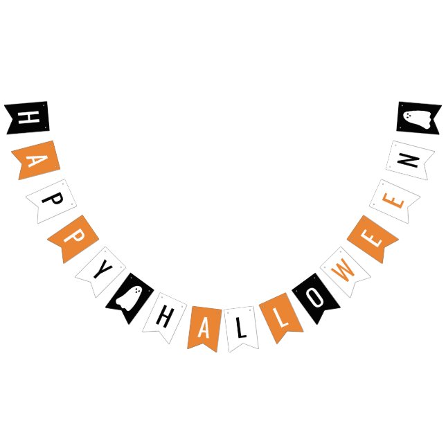 Happy Halloween Customizable Bunting Flags (All)