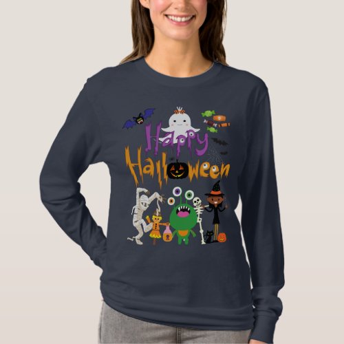 Happy Halloween Cute and Spooky    T_Shirt