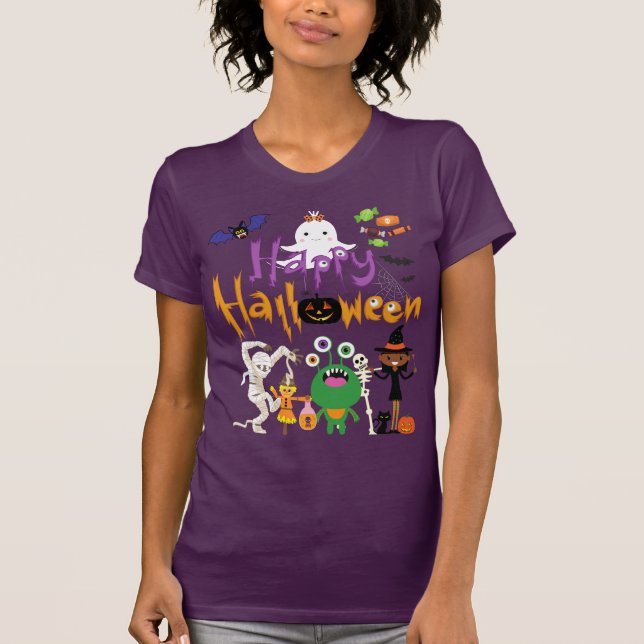 Happy Halloween Cute and Spooky  T-Shirt (Front)