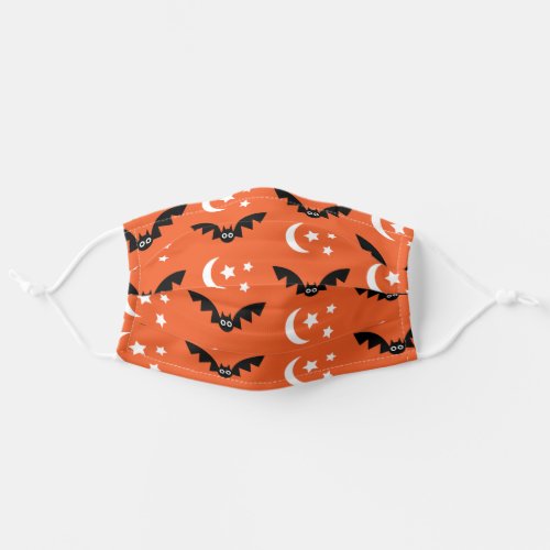 Happy Halloween  Cute Bats in the Sky Adult Cloth Face Mask