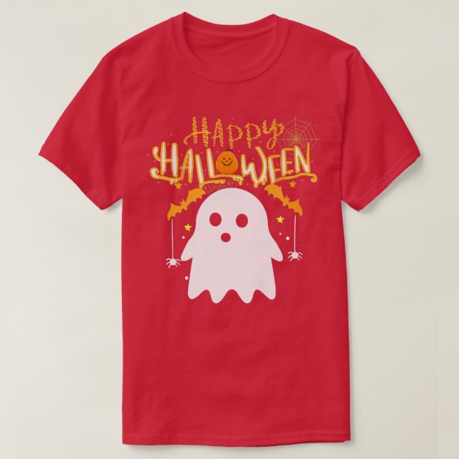 Happy Halloween Cute Boo Costume Spooky Season Hor T-Shirt (Design Front)